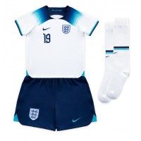 Camiseta Inglaterra Mason Mount #19 Primera Equipación Replica Mundial 2022 para niños mangas cortas (+ Pantalones cortos)